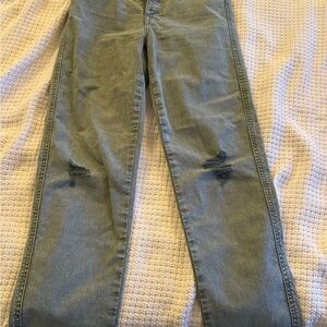 Green Distressed Jeans